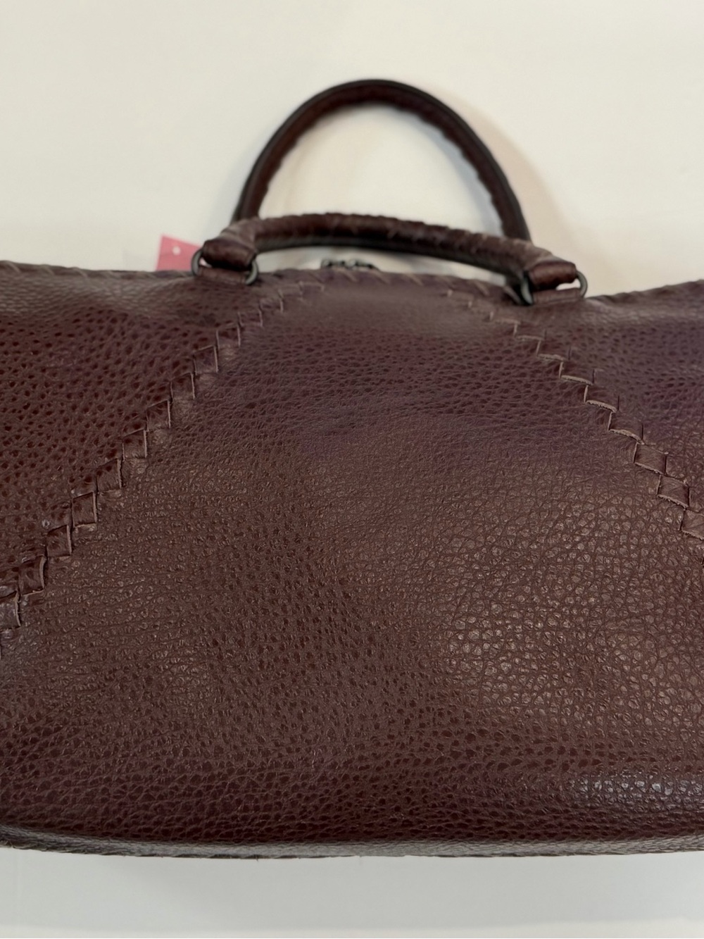 Bottega Veneta Leather Weekender Bag in Dark Brown